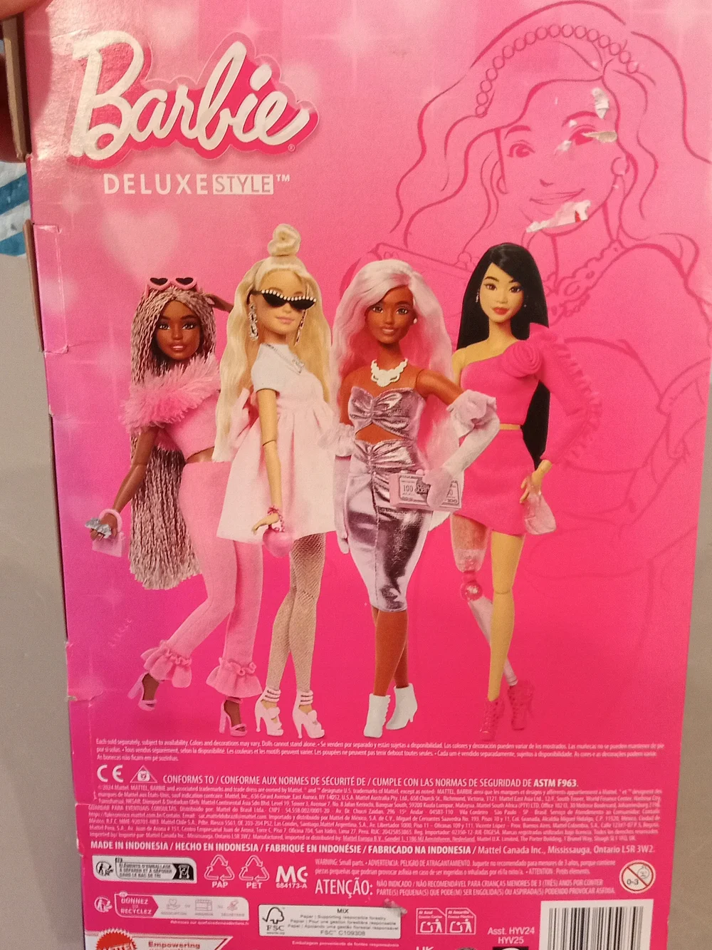 Barbie Lavender Metallic Two-Piece Dress Style Doll NIB